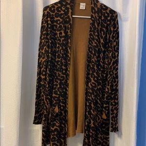 Long Cheetah print cardigan